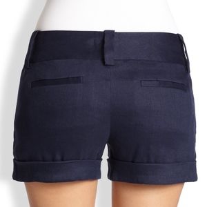 Flattering Alice and Olivia Blue Cady Cuff shorts